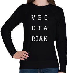 printfashion Vegetarian - Női pulóver - Fekete (388186)
