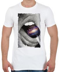 printfashion Galaktikus íz - Férfi póló - Fehér (113940)