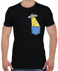 printfashion ZSEB-UFO - Férfi póló - Fekete (280356)