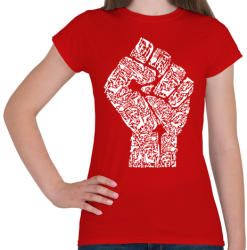 printfashion A forradalom keze - Női póló - Piros (137257)