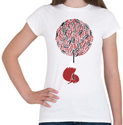 printfashion Cherry tree - Női póló - Fehér (219234)