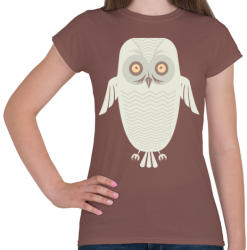 printfashion Téli bagoly - Női póló - Mogyoróbarna (11449)