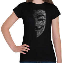 printfashion Anonymus (Fekete) - Női póló - Fekete (348072)