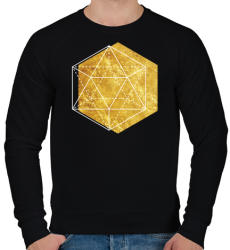 printfashion Hexagonal 2 - Férfi pulóver - Fekete (345051)