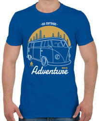 printfashion Irány kalandozni - Férfi póló - Királykék (131144)