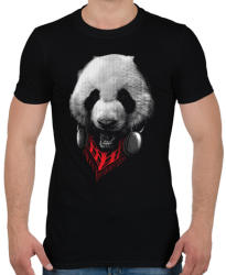 printfashion Elegáns panda - Férfi póló - Fekete (119299)