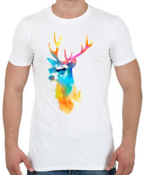 printfashion Sunny stag - Férfi póló - Fehér (235567)