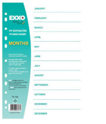 EXXO Index plastic calendaristic Ian-Dec, A4, EXXO