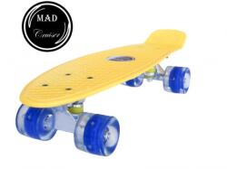 Sportmann Penny board Mad Cruiser LED-ABEC 7 kerekekkel- sárga