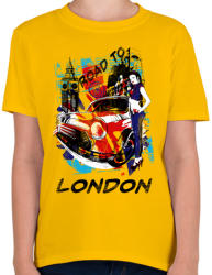 printfashion London utjain - Gyerek póló - Sárga (194060)