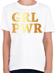 printfashion GRL PWR - Gyerek póló - Fehér (259715)