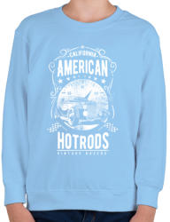 printfashion Amerikai Hotrod - Gyerek pulóver - Világoskék (142099)