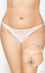 SoftLine alul nyitott szexis fehér csipke randi tanga XL-3XL EUR: 48-56
