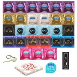 Durex Csomag a legjavából - 30 db a legjobb óvszerekből kínálatunkból + Ajándékok
