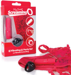 The Screaming O Remote Control Panty Vibe Red - Távirányítható rezgő tanga Piros