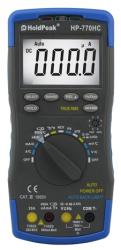 HoldPeak 770HC Digitális multiméter, VAC, VDC, AAC, ADC, ellenállás, kapacitás, hőmérséklet, frekvencia, NCV mérés, TRUE RMS funkcióval