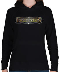 printfashion League of Legends - Női kapucnis pulóver - Fekete (408254)