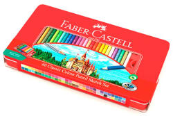 Faber-Castell Creioane colorate eco 60 buc/set + 4 accesorii FABER-CASTELL cutie metal, FC115894