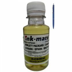 Ink-Mate Solutie de curatare cu nivel mare de actionare InkMate compatibil HP C9391AE (88XL) 100ml pentru inmuierea capului de cartus si desfundarea duzelor si Pix Schneider