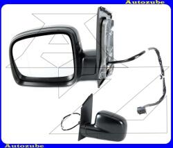 VW CADDY 3 2004.02-2009.12 /2K/ Visszapillantó tükör bal, elektromos, fűthető-aszférikus tükörlappal, fekete borítással 337-0132