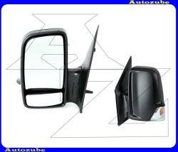 VW CRAFTER 1 2006.10-2016.10 /2E/ Visszapillantó tükör bal "2010.10. -ig/RÖVID-KAROS" elektromos, fűthető tükörlappal, fekete borítással, irányjelzővel (csatlakozó az alaplapon) MMB805-L