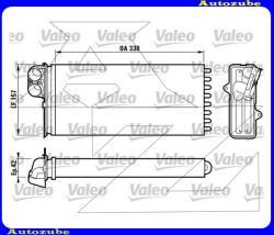 OPEL MOVANO A 1998.09-2003.09 /X70/ Fűtőradiátor 330x158x42 VALEO 812170