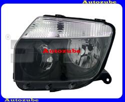 DACIA DUSTER 1 2010.02-2013.05 /X79/ Fényszóró bal fekete házas (H7/H1) kézi/elektromos állítású is. TYC 20-12478-15-2