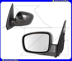 Hyundai i10 1 2008.01-2010.08 /PA/ Visszapillantó tükör bal, elektromos, domború tükörlappal, fekete borítással 313-0042