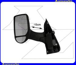 FORD TRANSIT 4 2000.03-2006.03 /V184/ Visszapillantó tükör bal "HOSSZÚ-karos" kívűlről állítható, domború tükörlappal, fekete borítással (kar: 150mm) 310-0180