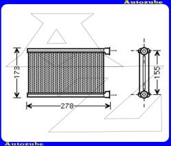 BMW 1 E82, E88 2006.11-2013.10 Fűtőradiátor 255x144x26 "DENSO-rendszerhez" BW6344