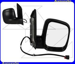 VW CADDY 3 2004.02-2009.12 /2K/ Visszapillantó tükör jobb, elektromos, fűthető-domború tükörlappal, fekete borítással 9226154