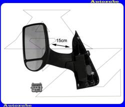 FORD TRANSIT 5 2006.04-2014.04 /V347/ Visszapillantó tükör bal "HOSSZÚ-karos" elektromos, fűthető tükörlappal, fekete borítással (kar: 150mm) 310-0182