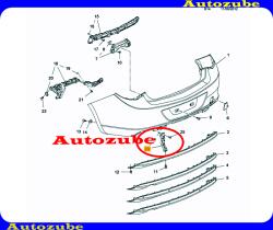 OPEL ASTRA J 2009.09-2012.08 /P10/ Hátsó lökhárító tartó bal alsó "4 ajtós" /Gyári alkatrész/ (Egyedi rendelésre, NEM visszáruzható) 20914245