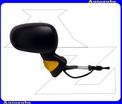 RENAULT MODUS 2004.09-2008.03 Visszapillantó tükör jobb, manuális, domború tükörlappal, hőmérős, fekete borítással, SÁRGA irányjelzővel MRN250-R