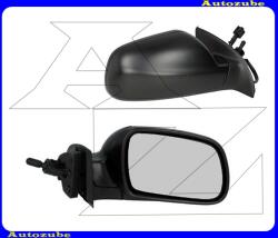 PEUGEOT 307 2005.06-2007.08 Visszapillantó tükör jobb, manuális, domború tükörlappal, hőmérős, fekete borítással 6138307