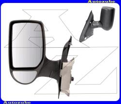 FORD TRANSIT 5 2006.04-2014.04 /V347/ Visszapillantó tükör bal "RÖVID-karos" elektromos, fűthető-domború tükörlappal, fekete borítással (kar: 110mm) MFD803-L