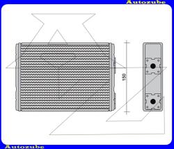 Mitsubishi COLT 3 1988.04-1992.02 /C5/ Fűtőradiátor 170x140x33 FD6362