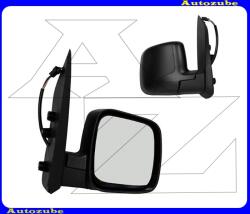 FIAT QUBO 2007.11-2016.04 Visszapillantó tükör jobb, elektromos, fűthető-domború tükörlappal, hőmérős, fekete borítással MFT304-R