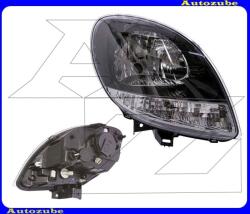RENAULT KANGOO 1 2003.03-2008.01 Fényszóró jobb fekete házas, fehér indexes (H4) (motor nélkül) DEPO 551-1145R-LDM2C