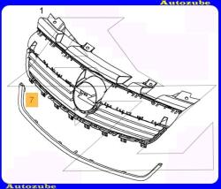 OPEL ZAFIRA B 2005.09-2007.08 /A05/ Hűtődíszrács krómdíszléc, alsó /Gyári alkatrész/ (Egyedi rendelésre, NEM visszáruzható) 13183699