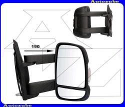 FIAT DUCATO 3 2006.07-2013.12 /250/ Visszapillantó tükör jobb "HOSSZÚ-karos" kívűlről állítható, domború tükörlappal, fekete borítással, irányjelzővel (kar: 190mm) 309-0157