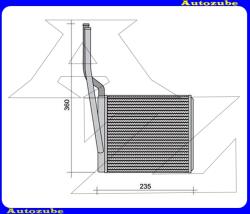 FORD TRANSIT CONNECT 1 2009.04-2013.08 /C170/ Fűtőradiátor 195x180x32 FD6272