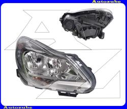 OPEL CORSA D 2011.03-2014.08 /S07/ Fényszóró jobb króm házas (H7/H1/PY24W) nappali fénnyel, motorral VALEO 044586