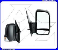 VW CRAFTER 1 2006.10-2016.10 /2E/ Visszapillantó tükör jobb "2010.10. -ig/RÖVID-KAROS" kívülről állítható, domború tükörlappal, fekete borítással, irányjelzővel (csatlakozó az alaplapon) MMB804-R