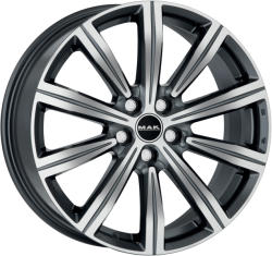 Mak Birmingham Gun Metallic Mirror CB72 5/120 19x8.5 ET49