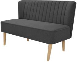vidaXL Canapea din material textil, 117 x 55, 5 x 77 cm, gri închis (244071) Canapea