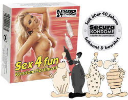 Secura Sex4Fun különleges óvszer válogatás 24 db