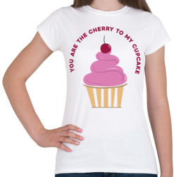 printfashion Meggyes muffin - Női póló - Fehér (432049)