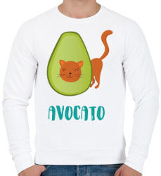 printfashion Avocato - Férfi pulóver - Fehér (429912)