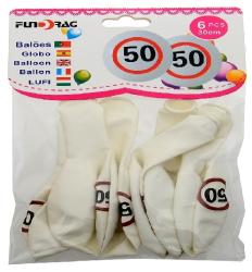 évszámos lufi 50. (6 db)